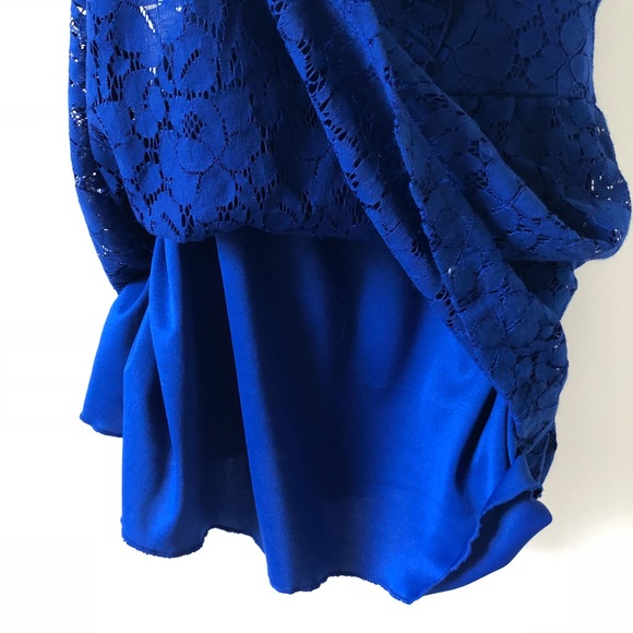 The Limited Cobalt Blue Lace Top - Picture 12 of 13